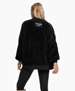 Alix The Label Jack Woven Rib Fur Bomber Zwart*Dames Jassen