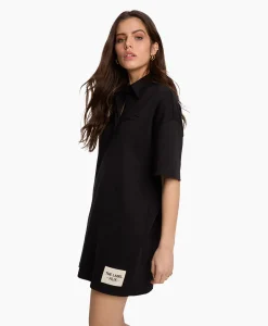 Alix The Label Mini Jurk Knitted Polo Zwart*Dames Bruiloftskleding