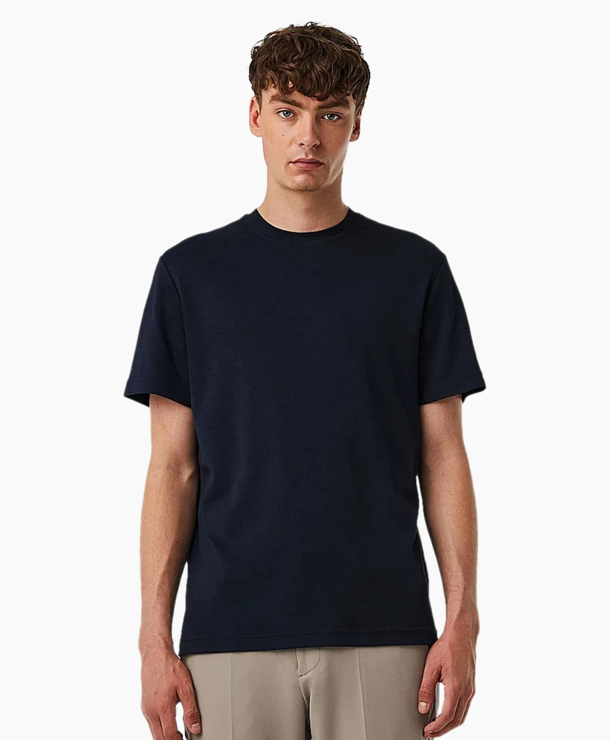 Alpha Tauri T-Shirt Korte Mouw Jopin Donker Blauw*Heren T-Shirts