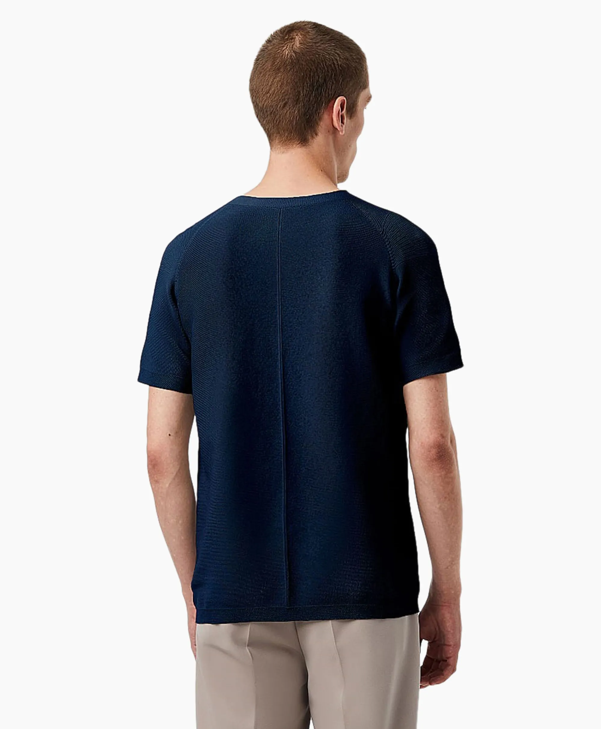 Alpha Tauri T-Shirt Korte Mouw Fosos Donker Blauw*Heren T-Shirts