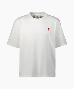 Ami Paris T-Shirt Korte Mouw Ami De Coeur Off White*Heren T-Shirts