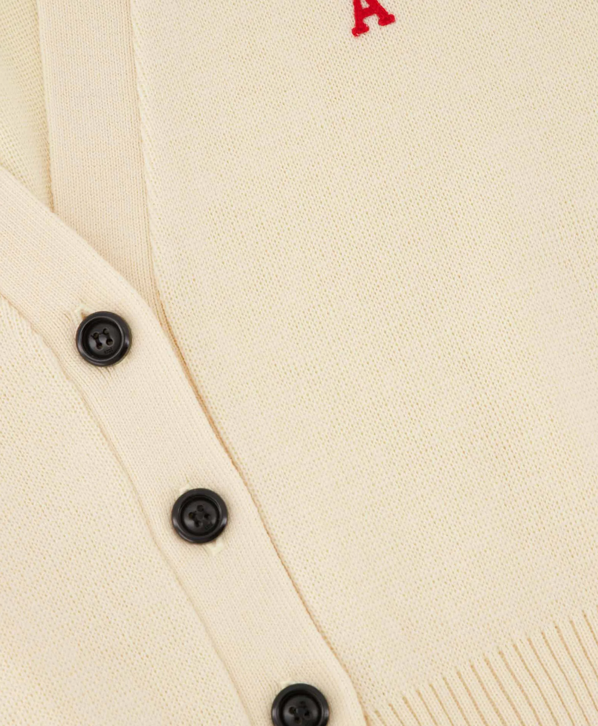 Ami Paris Vest Red Adc Cardigan Beige*Dames Vesten