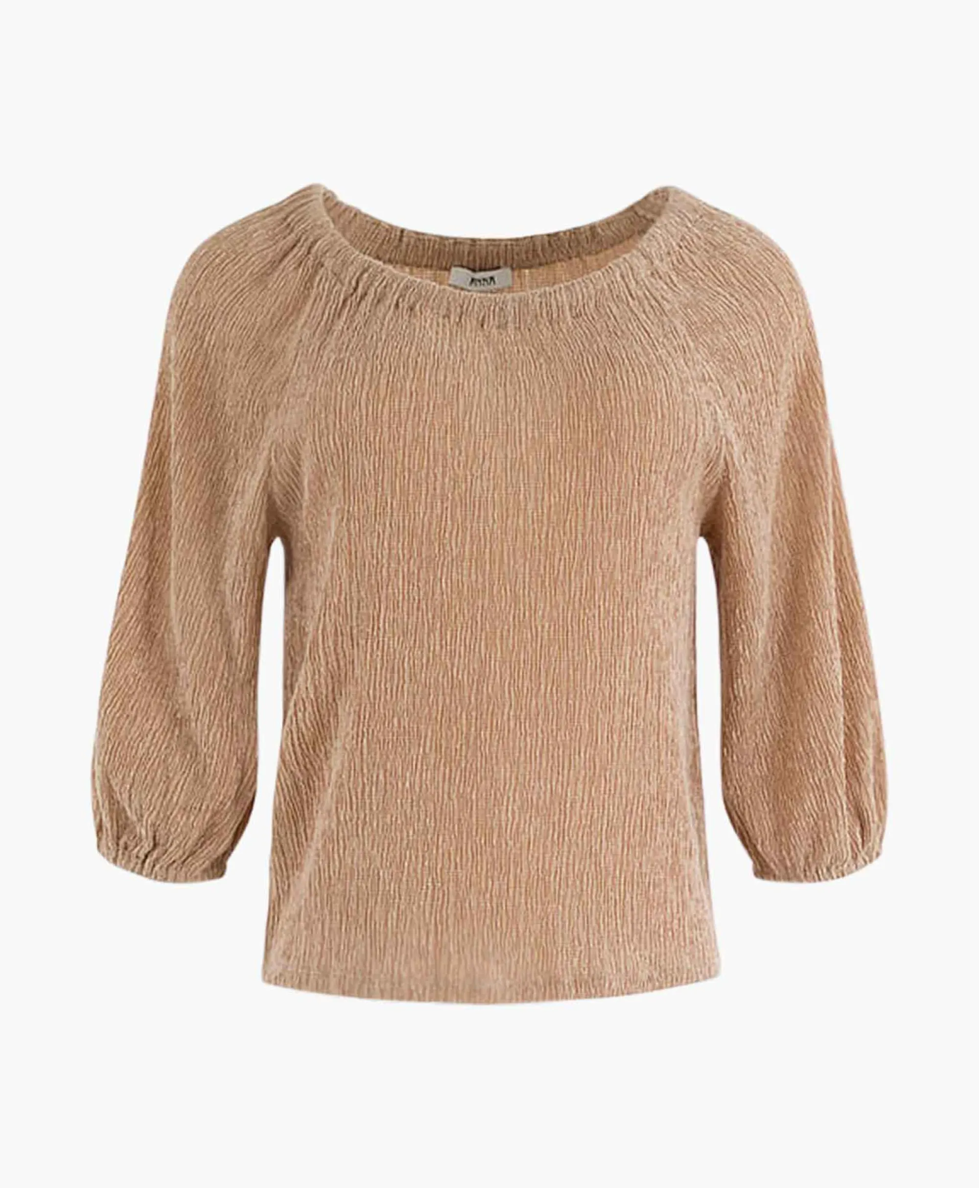 Anna Van Toor Blouse 26A05-03373 Zand*Dames T-Shirts & Tops