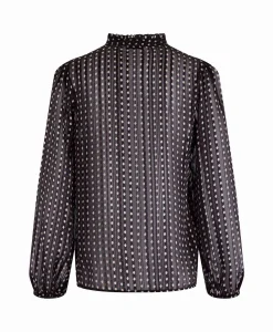 Anna Van Toor Blouse 74A05-03367 Zwart*Dames Blouses