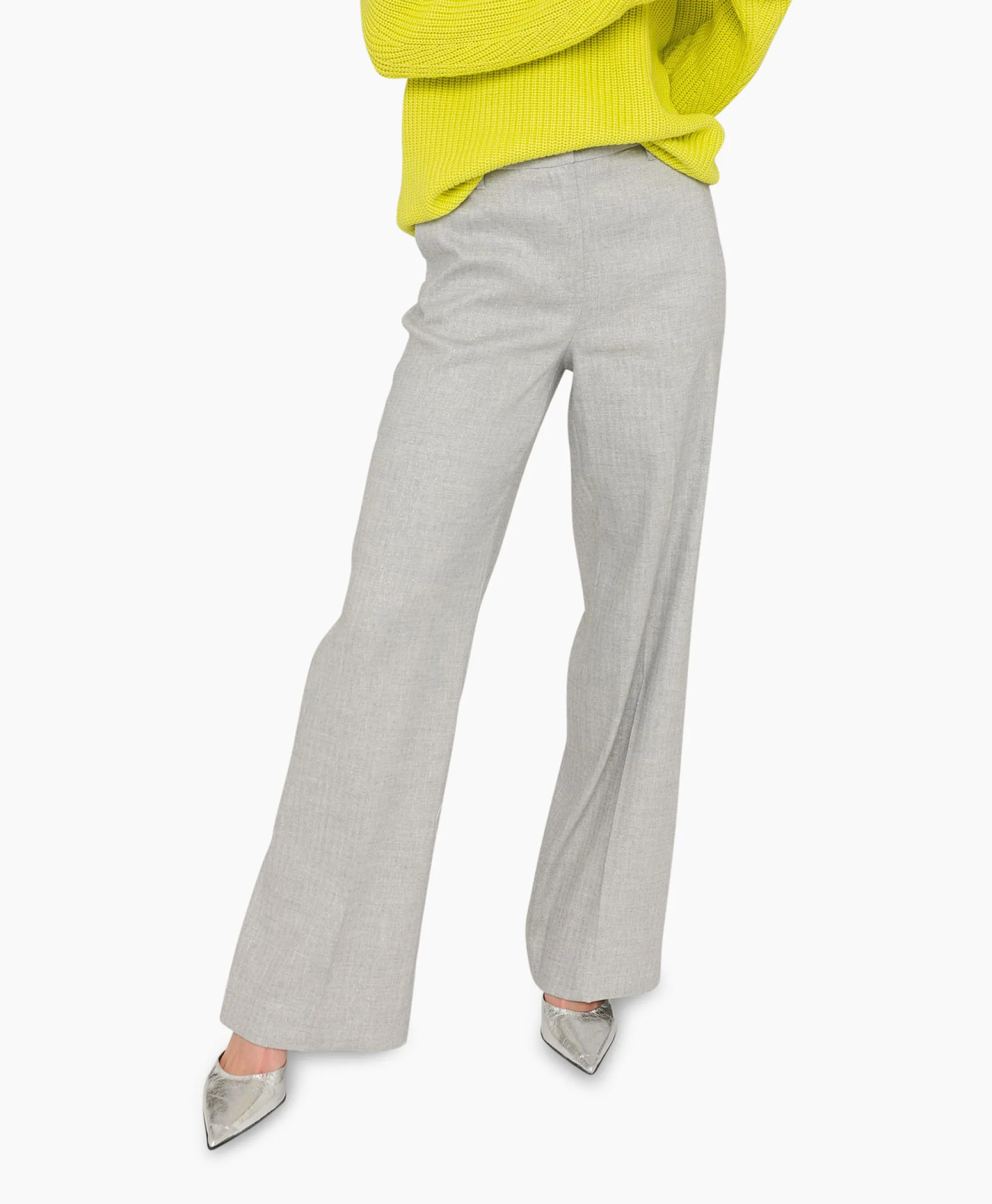 Anna Van Toor Broek 19A02-03182 Zilver*Dames Broeken