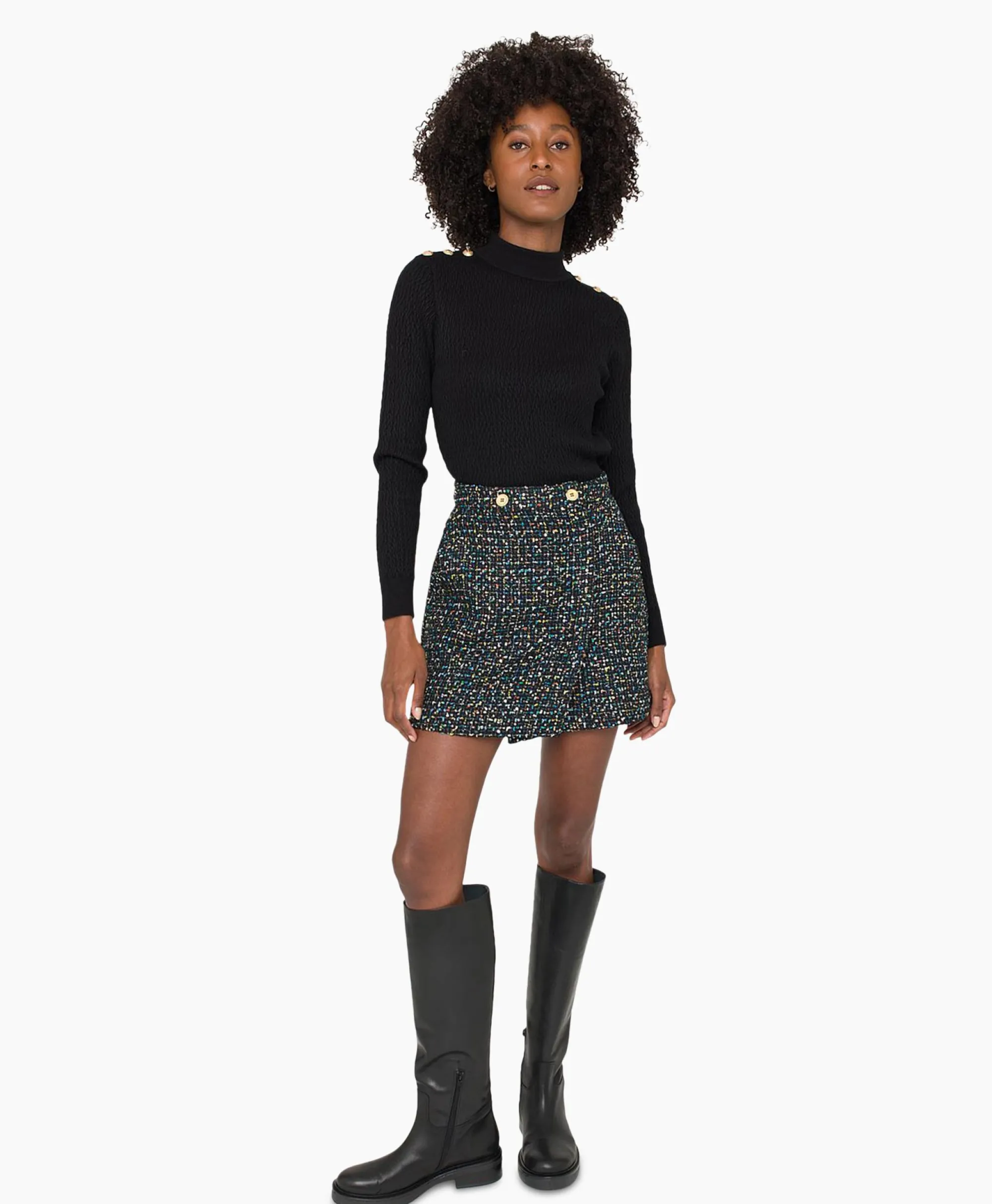 Anna Van Toor Rok 26A03-02650 Zwart*Dames Rokken