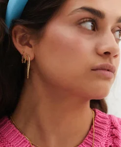 Anna+nina Oorbellen Solstice Big Hoop Earrings Brass Goldpla Goud*Dames Sieraden