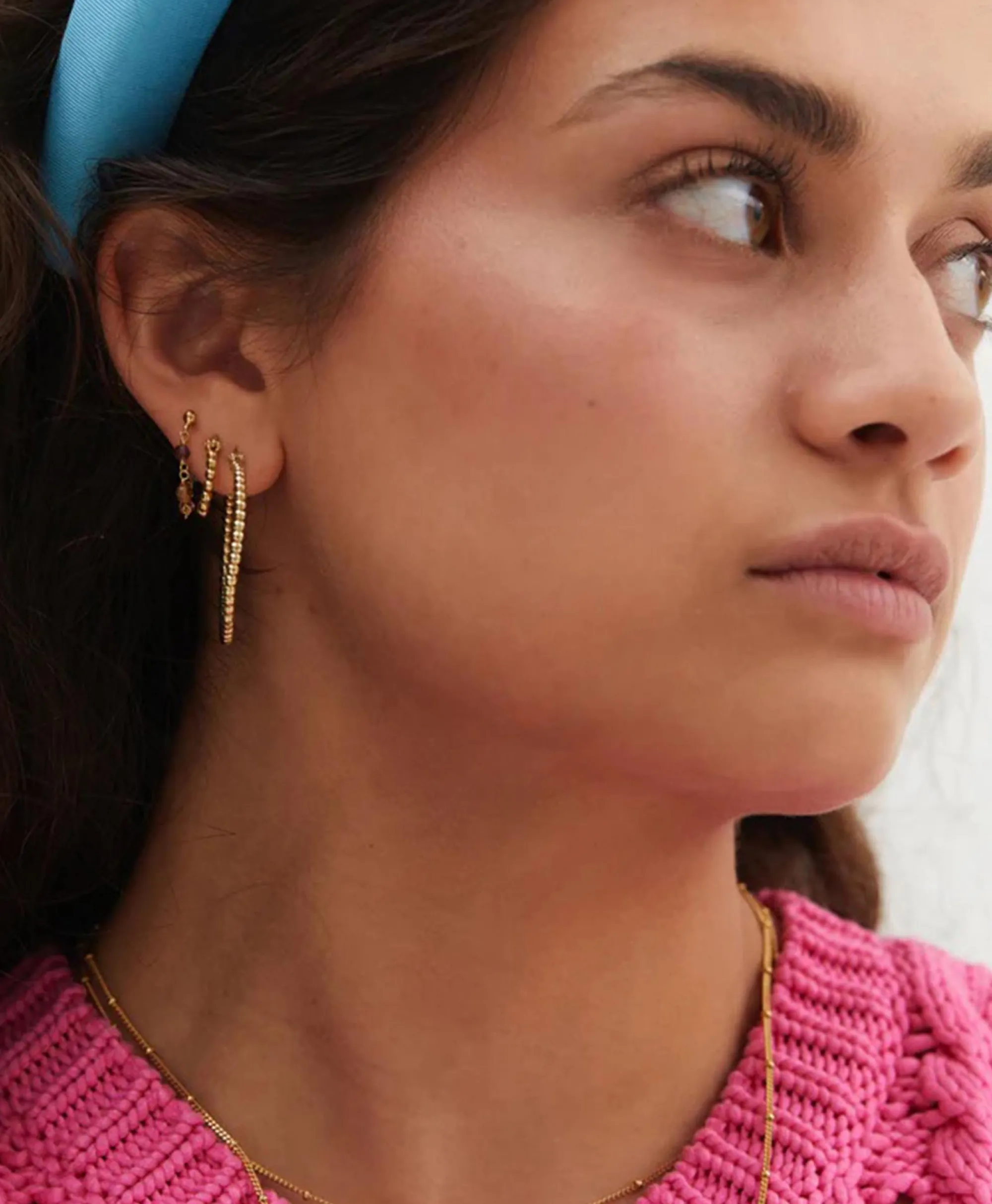 Anna+nina Oorbellen Solstice Big Hoop Earrings Brass Goldpla Goud*Dames Sieraden