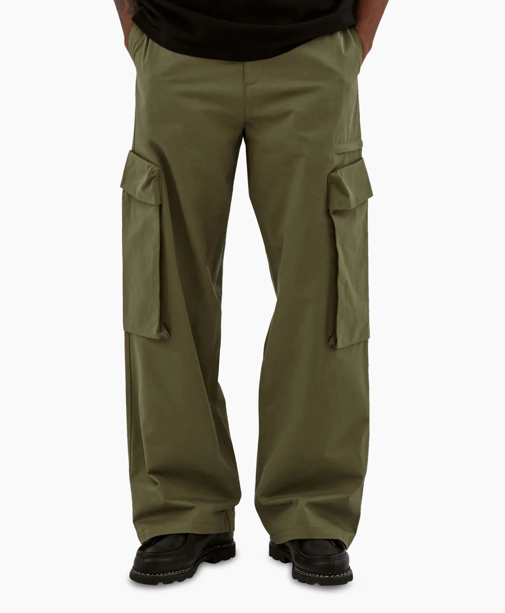 Arte Antwerp Broek Oversize 3D Pocket Donker Groen*Heren Broeken