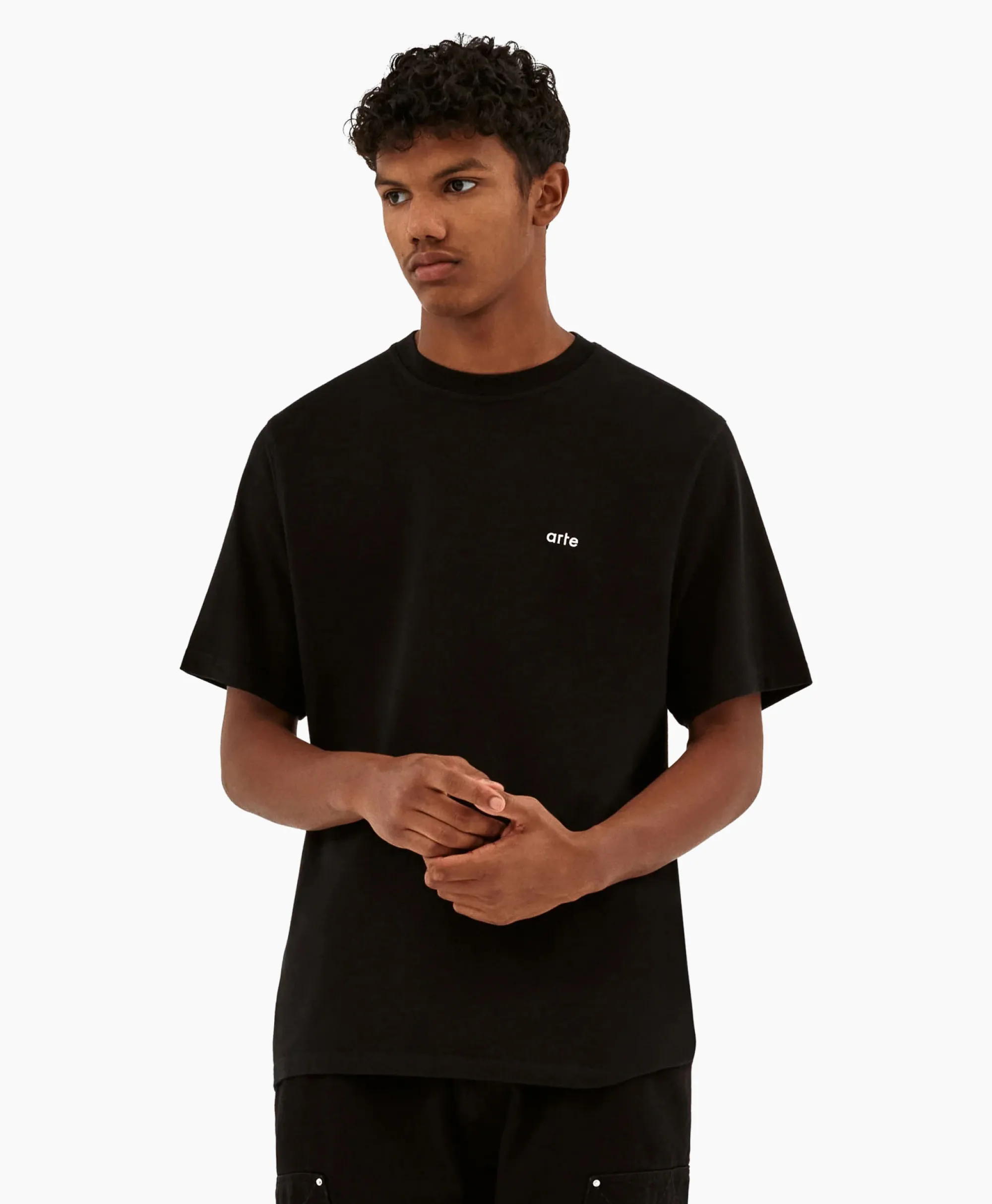 Arte Antwerp T-Shirt Korte Mouw Heart Rings Back Print Zwart*Heren T-Shirts