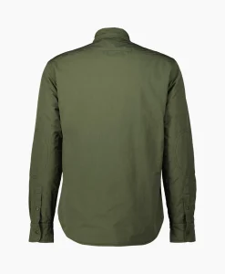 Aspesi Overhemd Camicia Alvaro Wool Donker Groen*Heren Overhemden