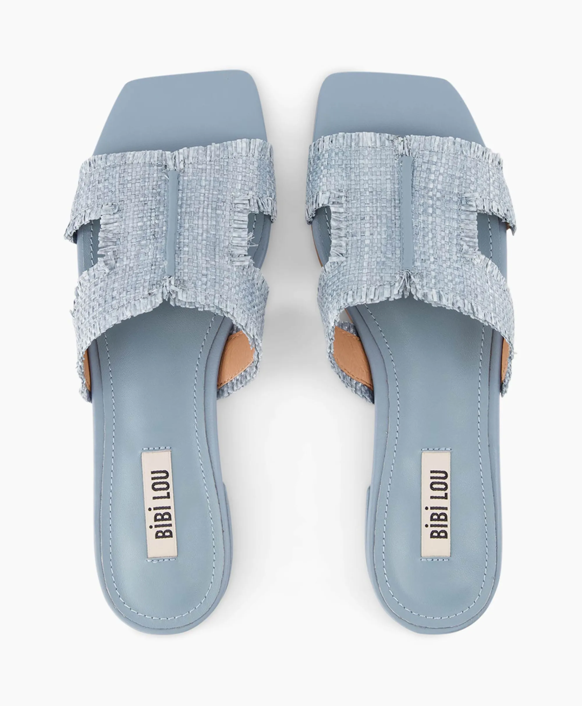 Bibi Lou Sandaal Zonder Hak Rafia Donker Bruin*Dames Sandalen