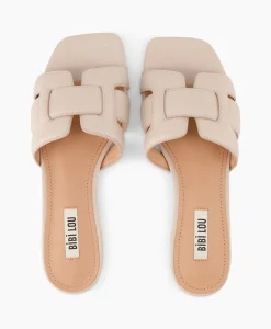 Bibi Lou Sandaal Zonder Hak Leather Blauw*Dames Sandalen