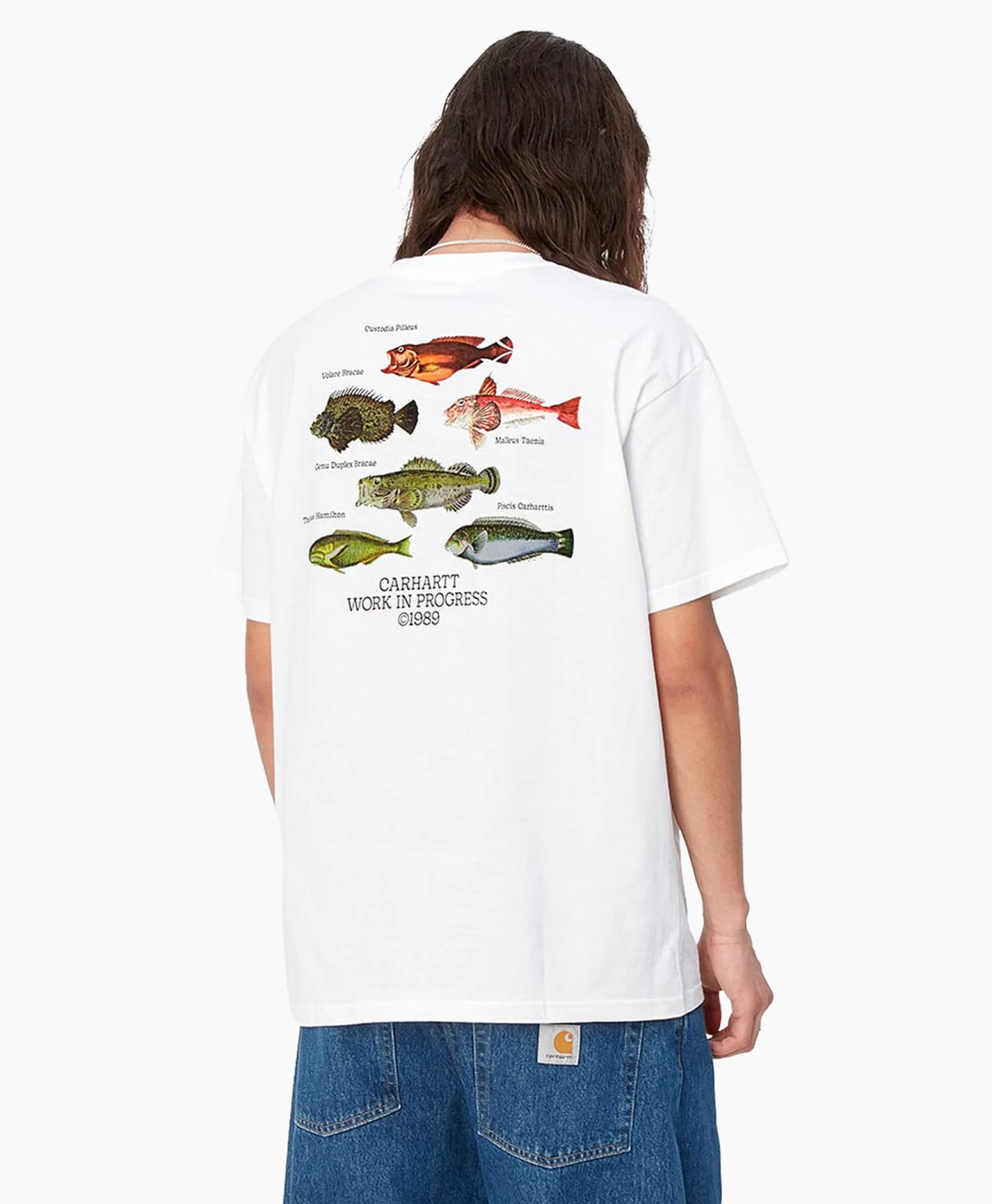 Carhartt Wip T-Shirt Korte Mouw S/S Fish Wit*Heren T-Shirts