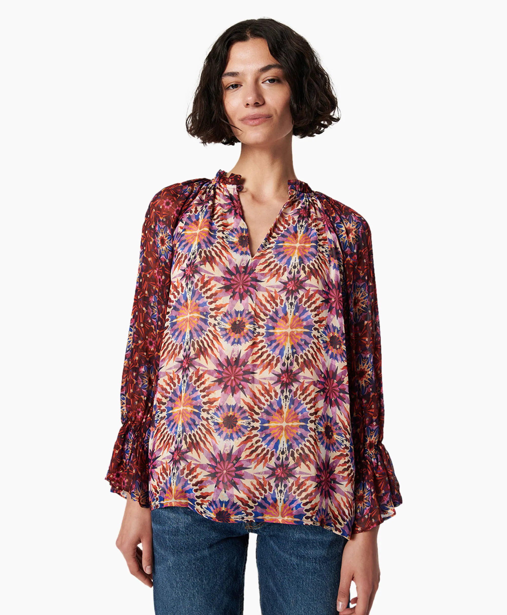 Chufy Blouse Lena Bordeaux*Dames Blouses