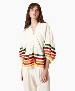 Chufy Blouse Liberty Embroidered Off White*Dames Blouses