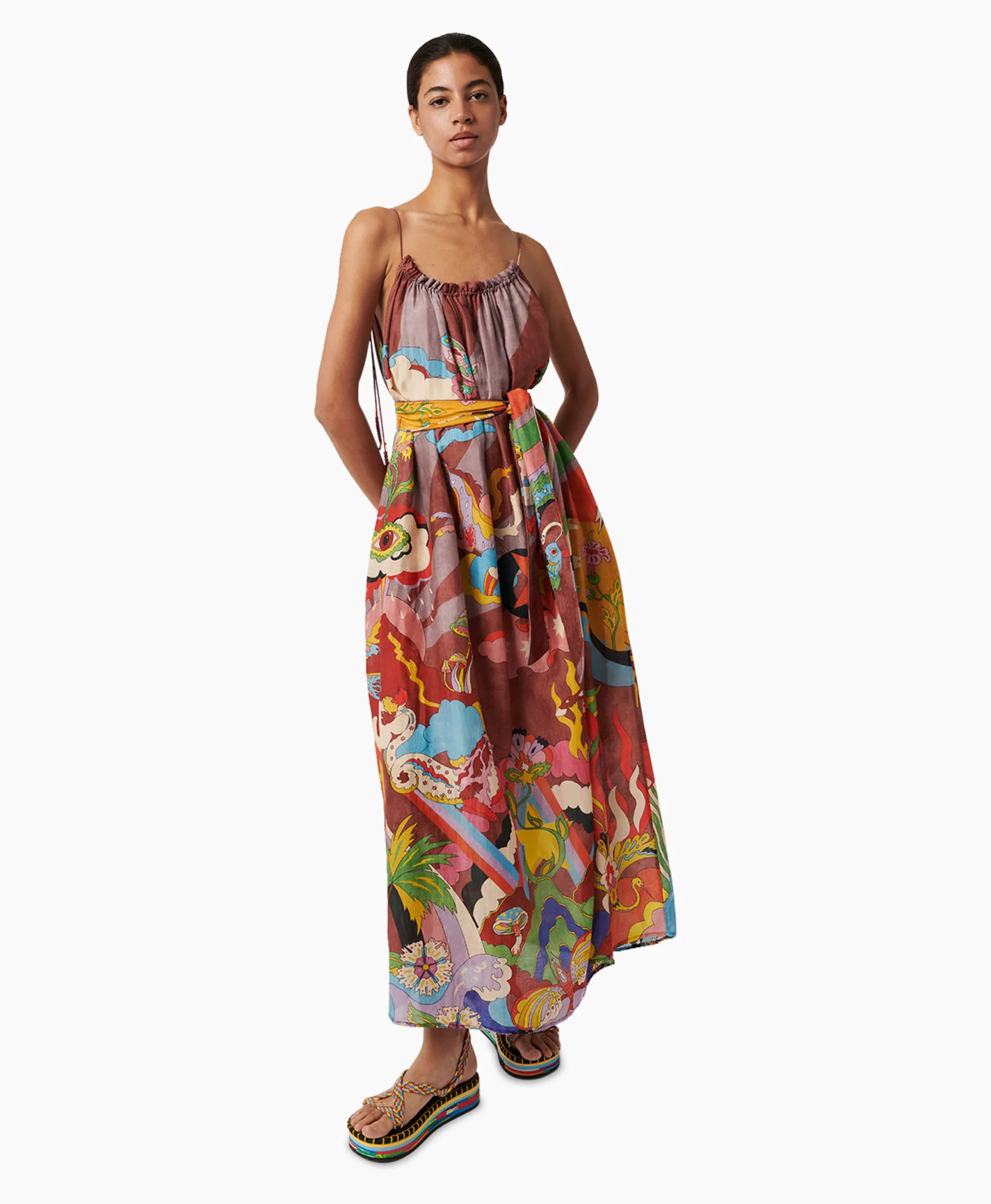 Chufy Maxi Jurk Rain Bordeaux*Dames Bruiloftskleding