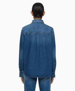 Closed Blouse Straight Fitted Blauw*Dames Blouses