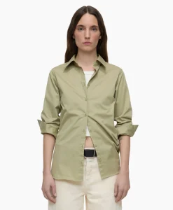 Closed Blouse Waisted Beige*Dames Blouses