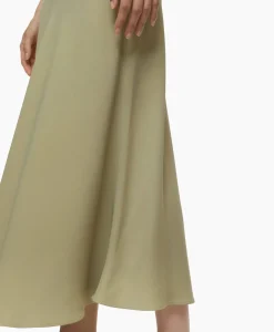 Closed Midi Rok A Shape Skirt Groen*Dames Rokken