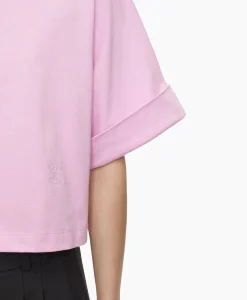 Closed T-Shirt Korte Mouw Turn Up Roze*Dames T-Shirts & Tops