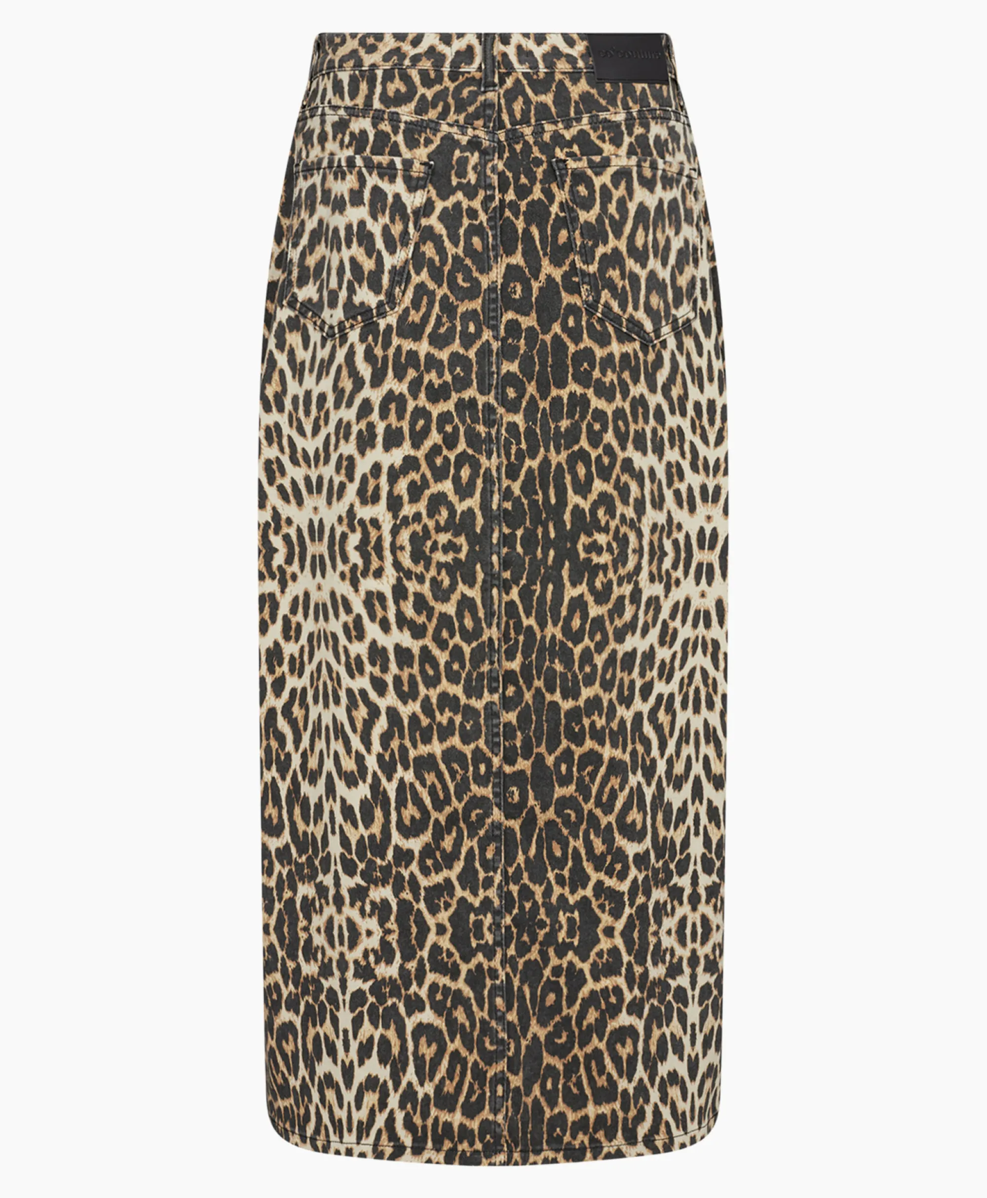 Co'couture Co'Couture Midi Rok Leo Denim Slitbruin*Dames Rokken