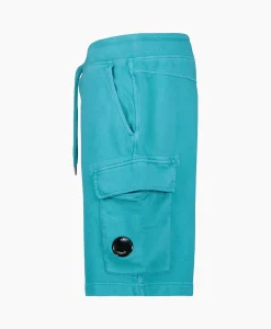 Cp Company Korte Broek Short Fleece Cargo Blauw*Heren Broeken