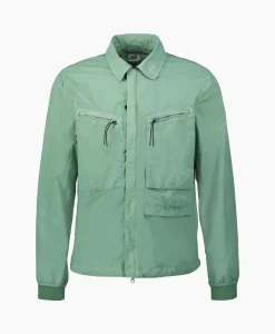 Cp Company Overshirt Flatt Nylon Licht Groen*Heren Jassen