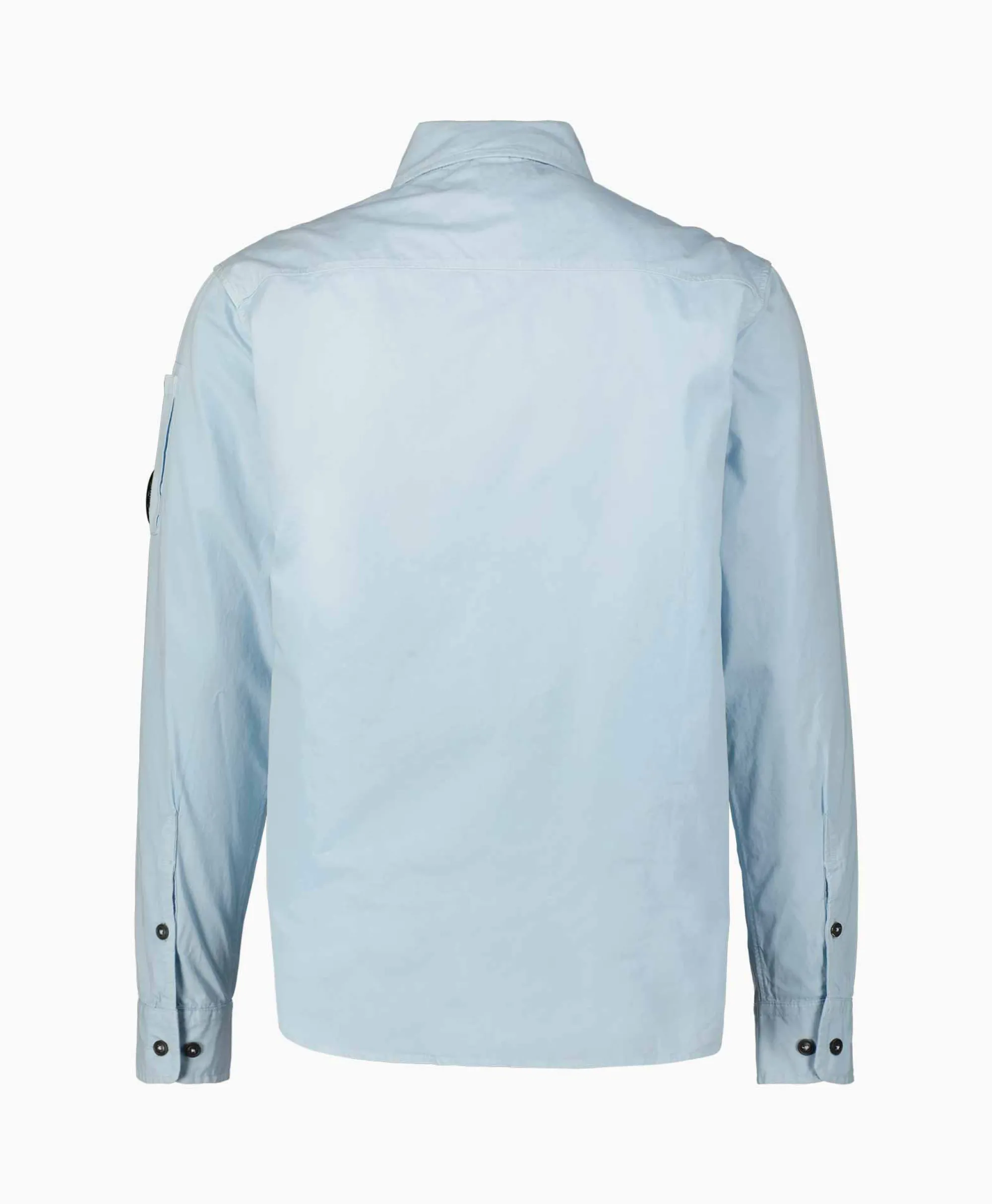 Cp Company Overshirt Gabardine Zipped Licht Blauw*Heren Jassen