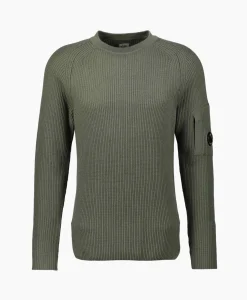 Cp Company Pullover Sea Island Ribbed Knit Groen*Heren Truien