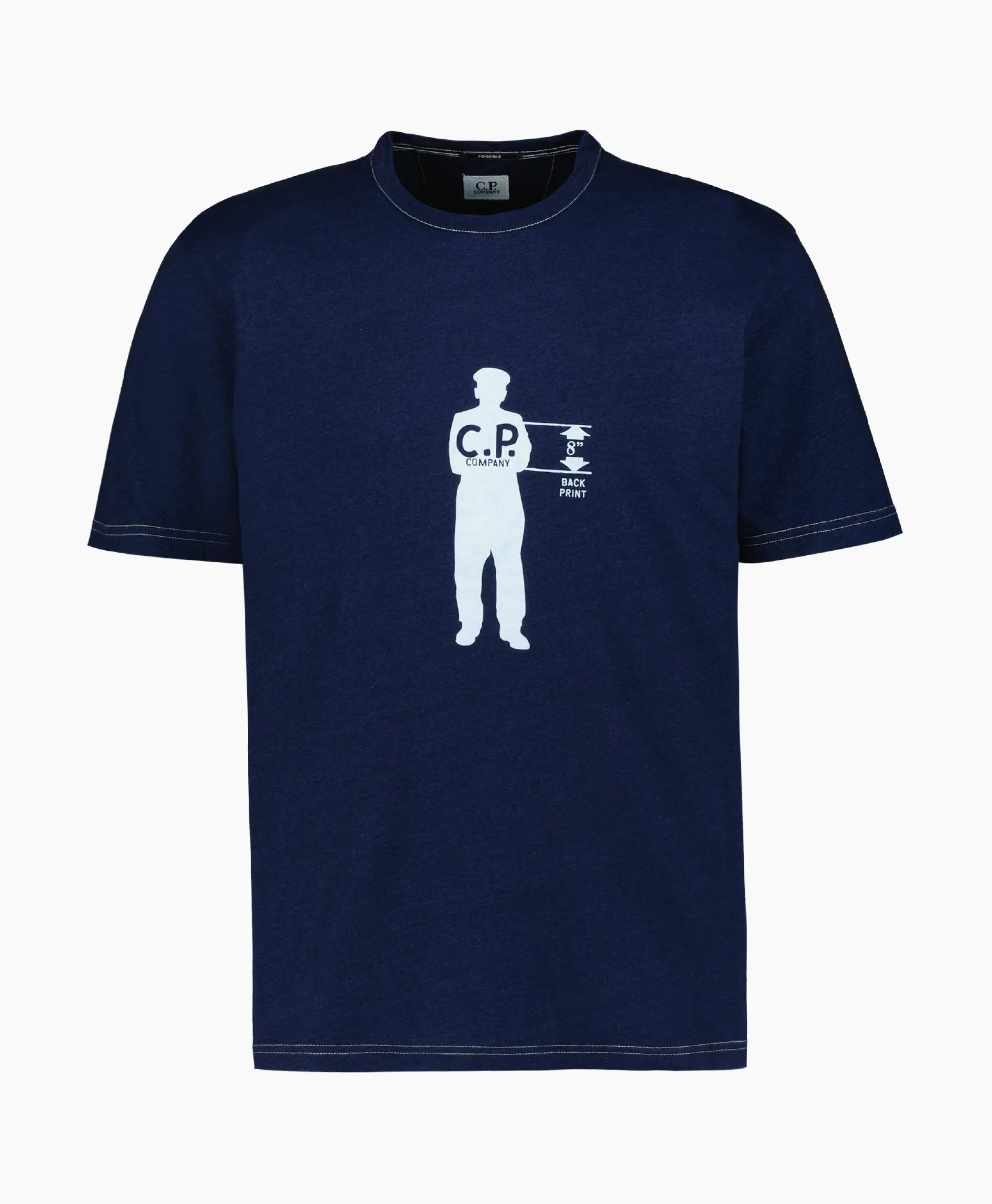 Cp Company T-Shirt Indigo Jersey Blauw*Heren T-Shirts