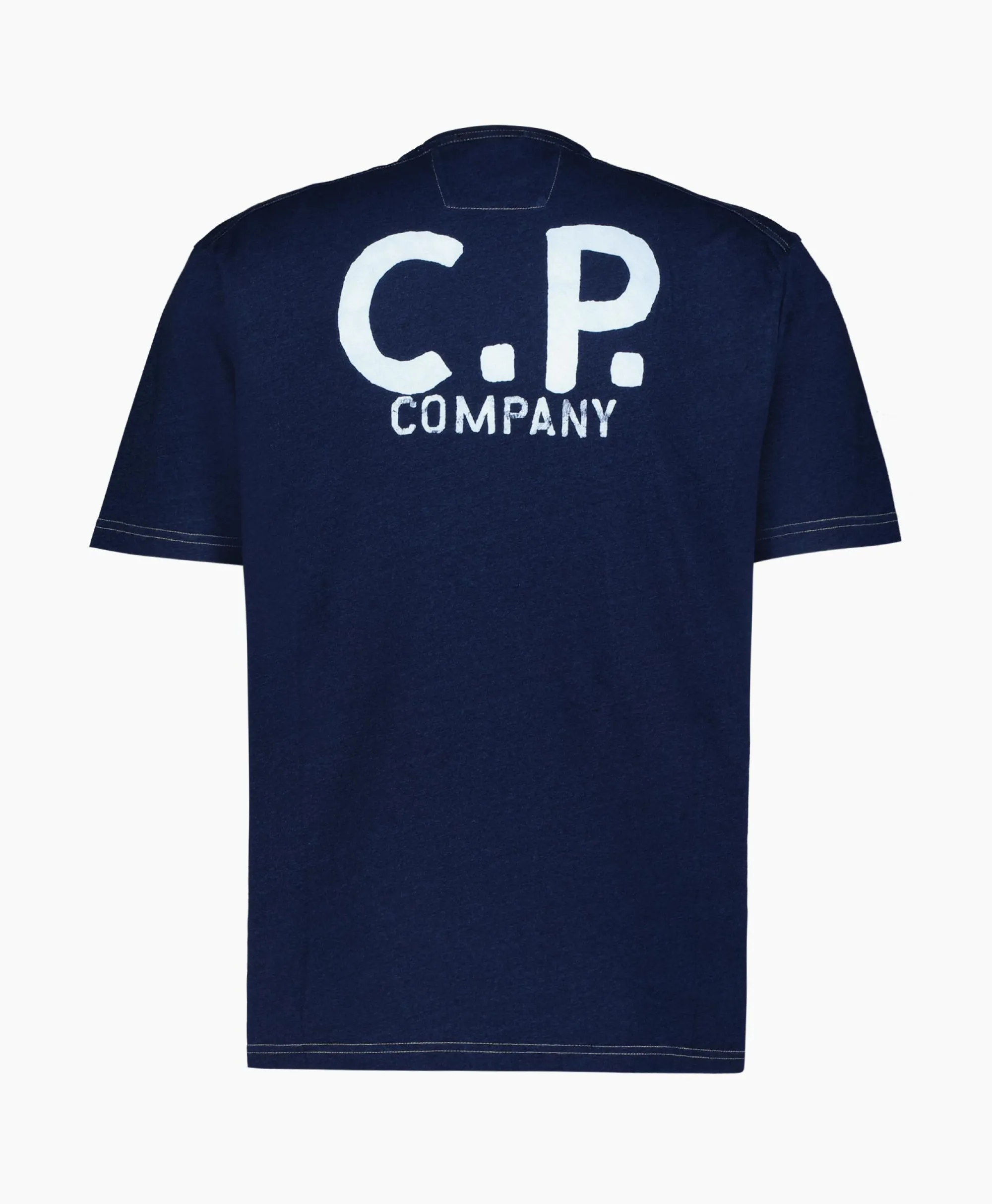 Cp Company T-Shirt Indigo Jersey Blauw*Heren T-Shirts