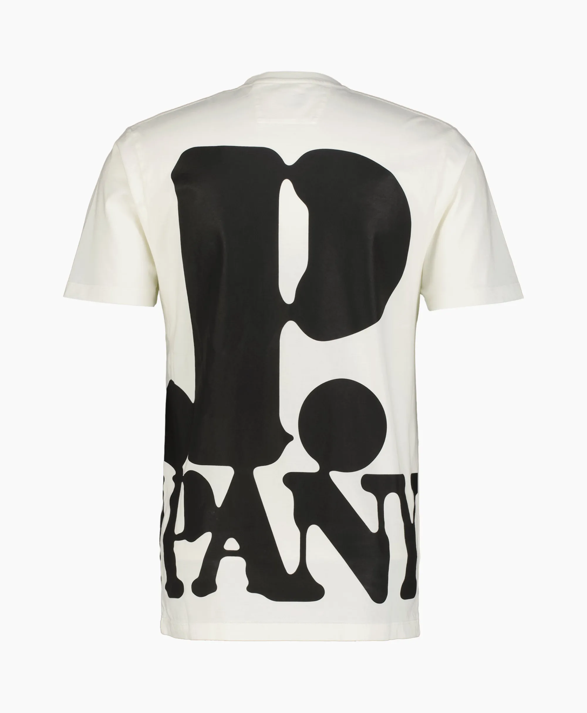 Cp Company T-Shirt Korte Mouw Jersey Relaxed Logo Wit*Heren T-Shirts