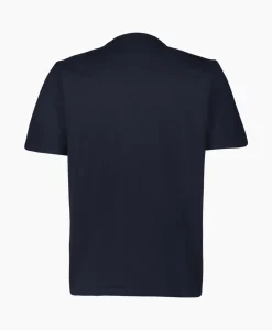 Cp Company T-Shirt Mercerized Jersey Twisted Logo Donker Blauw*Heren T-Shirts