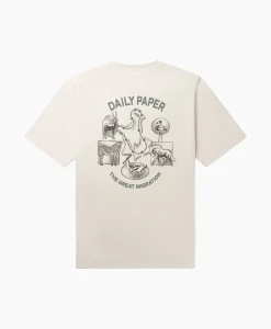 Daily Paper T-Shirt Korte Mouw Migration Ecru*Heren T-Shirts