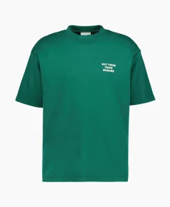 Drole De Monsieur Le T-Shirt Slogan Donker Groen*Heren T-Shirts