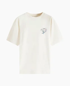 Drole De Monsieur Le T-Shirt Slogan Esquisse Ecru*Heren T-Shirts