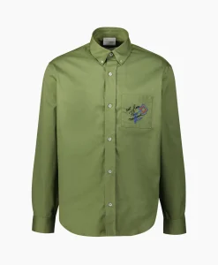 Drole De Monsieur Overhemd La Chemise Slogan Esquisse Khaki*Heren Overhemden