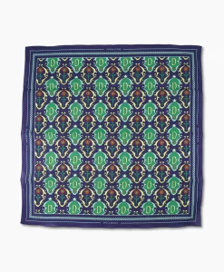 Drole De Monsieur Sjaal La Foulard Ornements Donker Blauw*Heren Sjaals