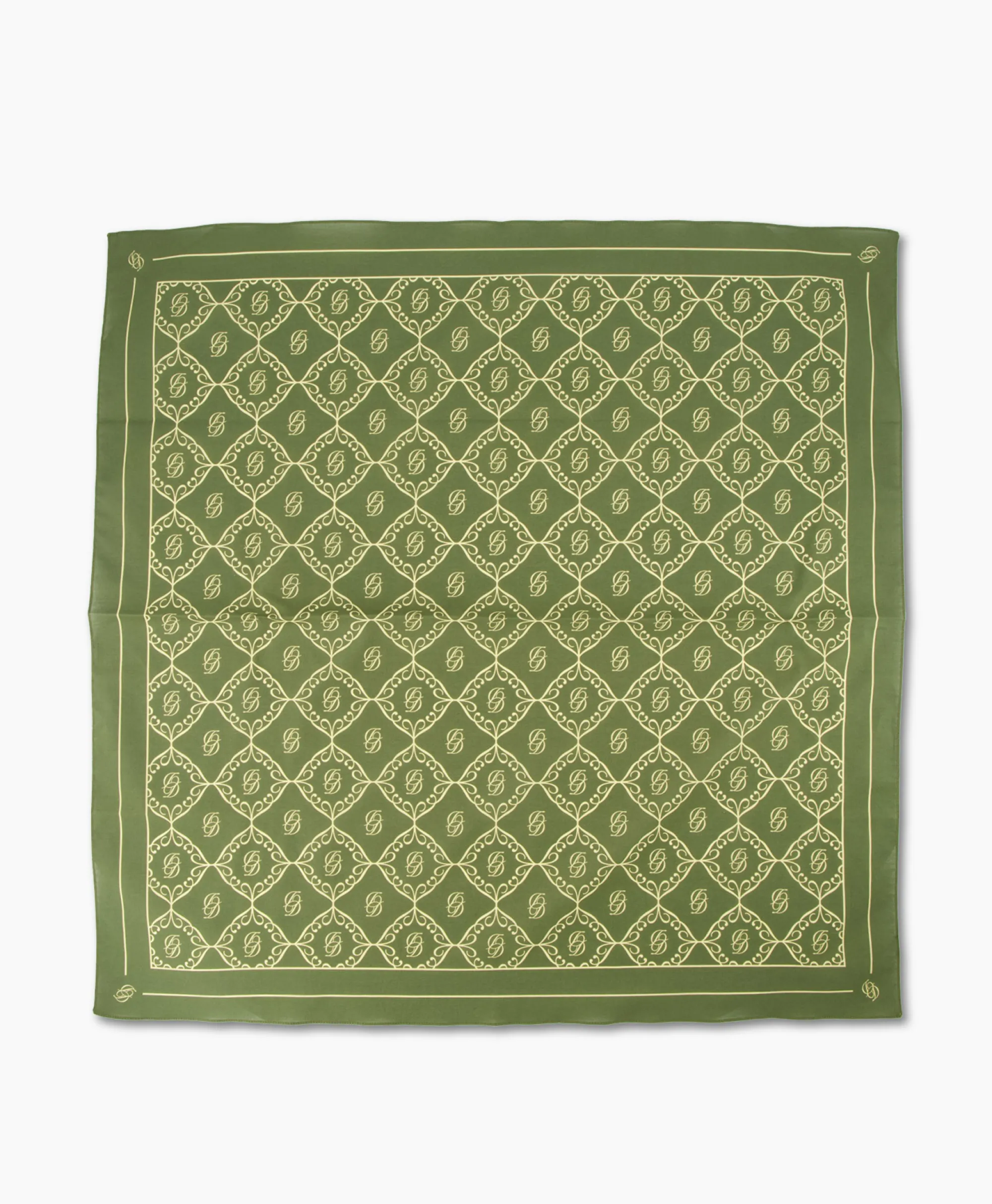 Drole De Monsieur Sjaal La Foulard Monogramme Khaki*Heren Sjaals