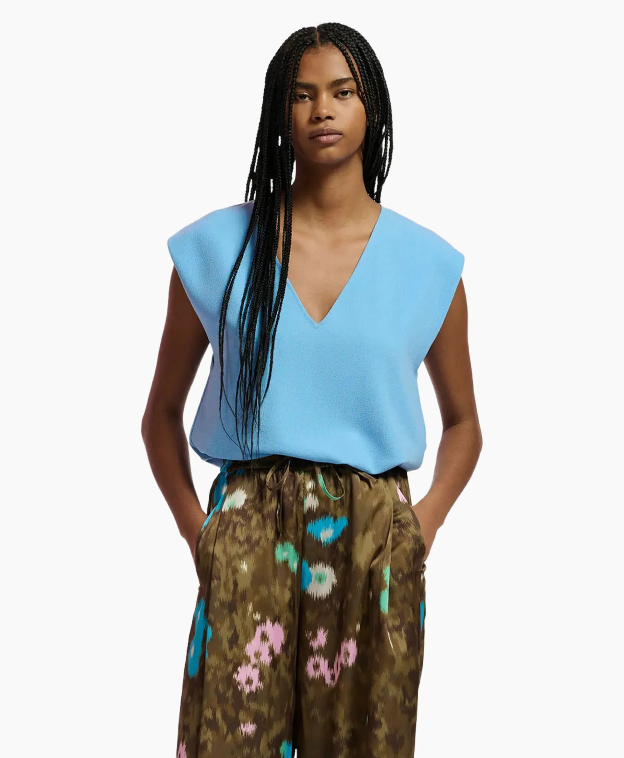 Essentiel Antwerp Top Falling Blauw*Dames T-Shirts & Tops