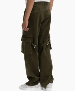 Flâneur Flaneur Cargobroek Phone Pocket Groen*Heren Broeken