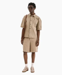 Flâneur Flaneur Overshirt Denim Beige*Heren Jassen