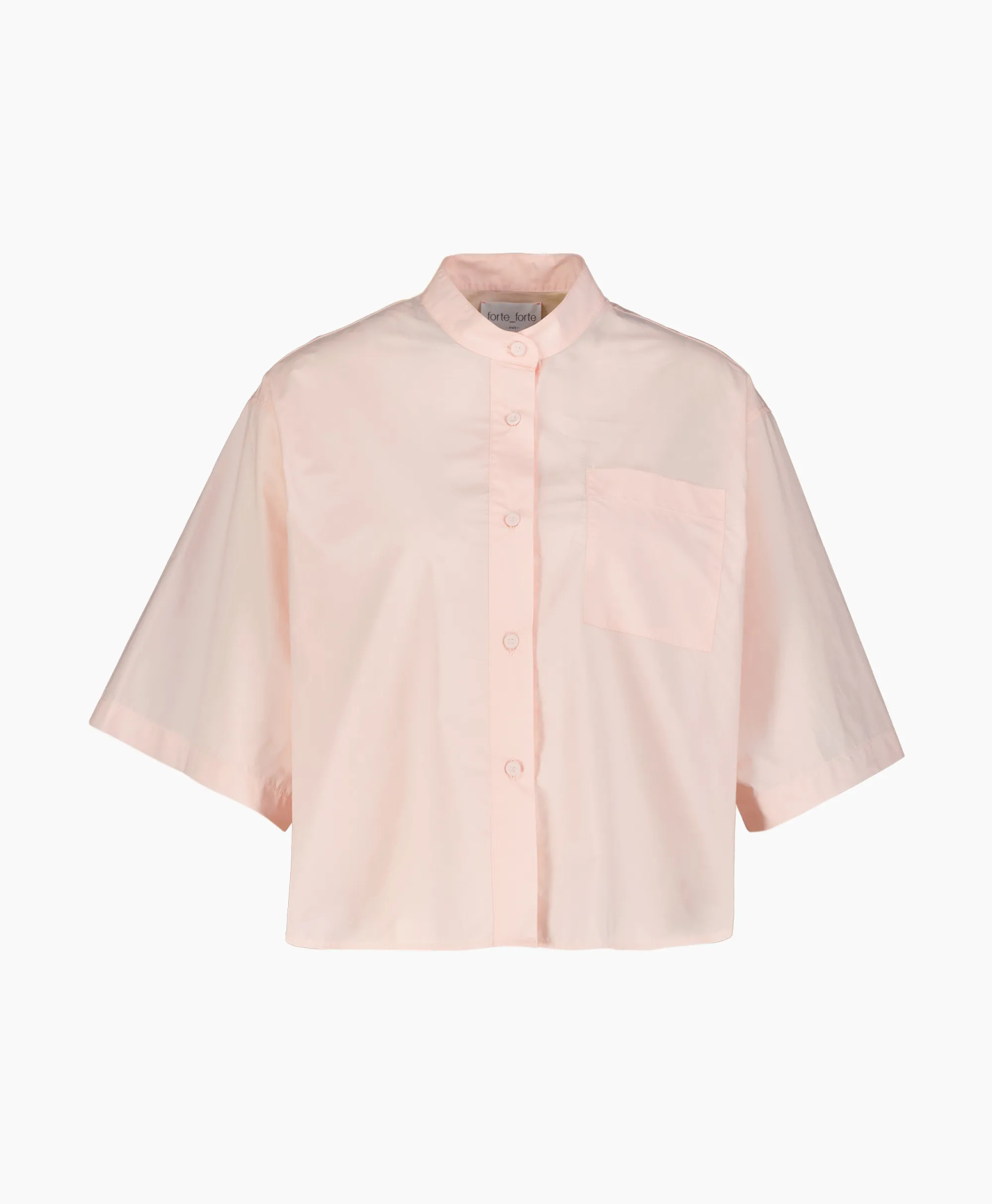 Forte_forte Blouse Bci Cotton Popeline Half Sleeves Rose*Dames Blouses
