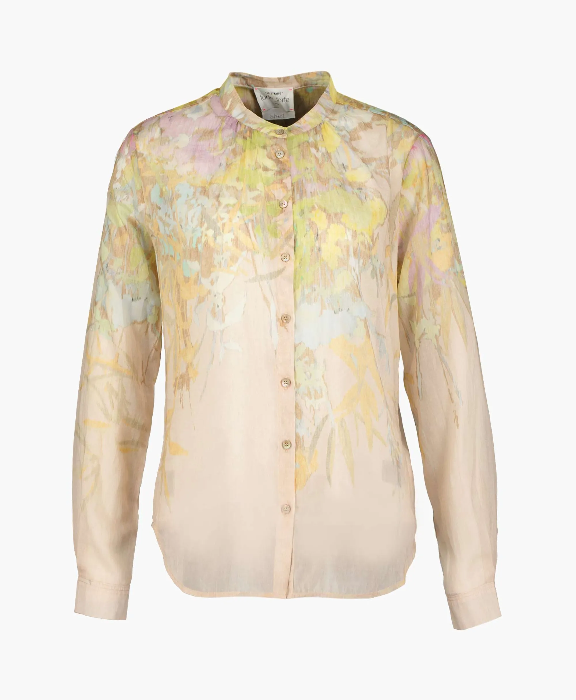 Forte_forte Blouse Heaven Print Cotton Silk Voile Grandfather Rose*Dames Blouses