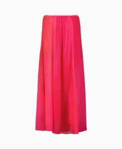 Forte_forte Maxi Rok Crepon Silk Shaded Pink*Dames Rokken