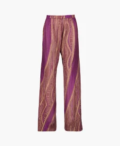 Forte_forte Pantalon Lurex Jacquard Jersey Flared Paars*Dames Broeken