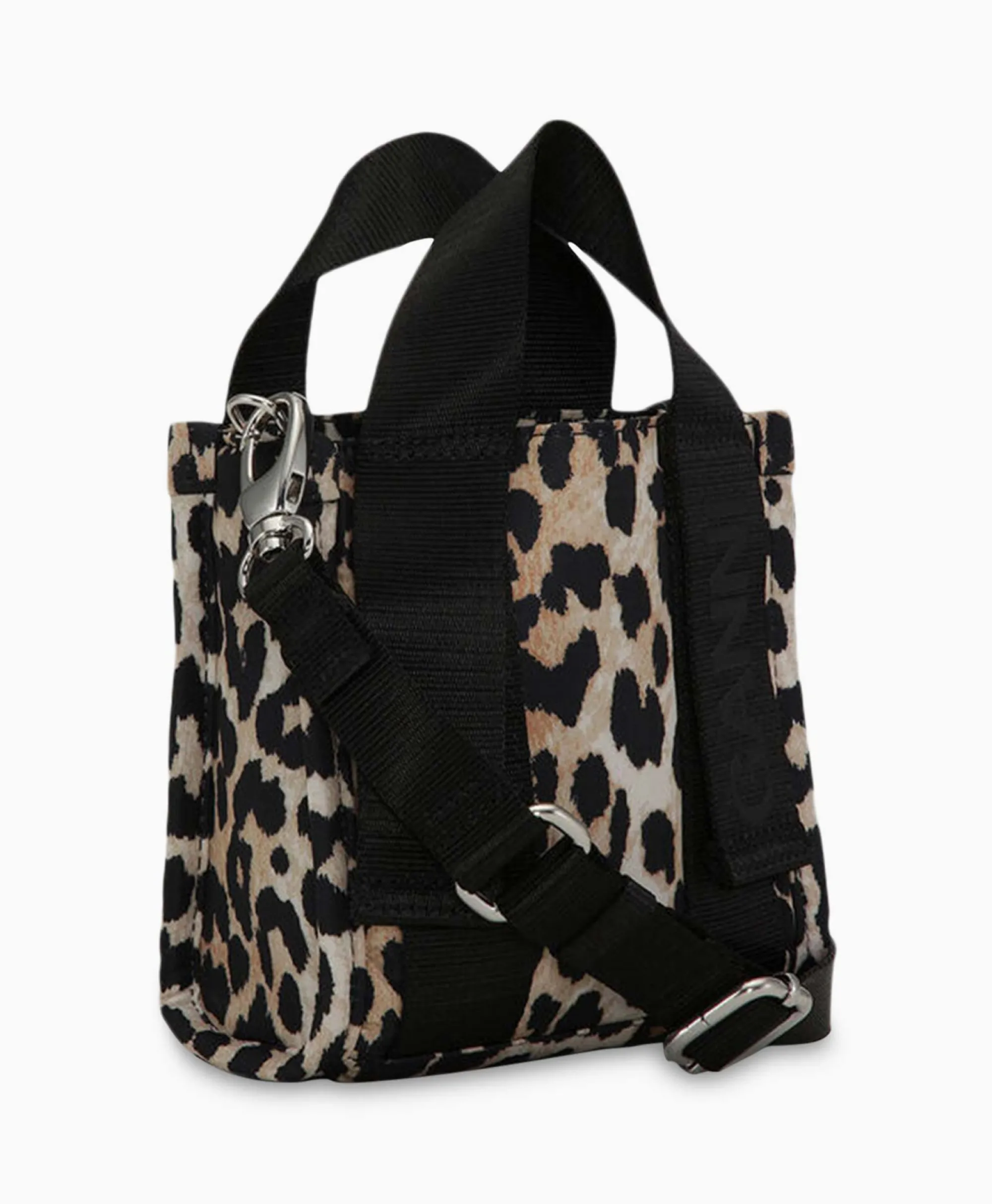 Ganni Crossbody Tas Recycled Tech Mini Tote Bruin*Dames Tassen