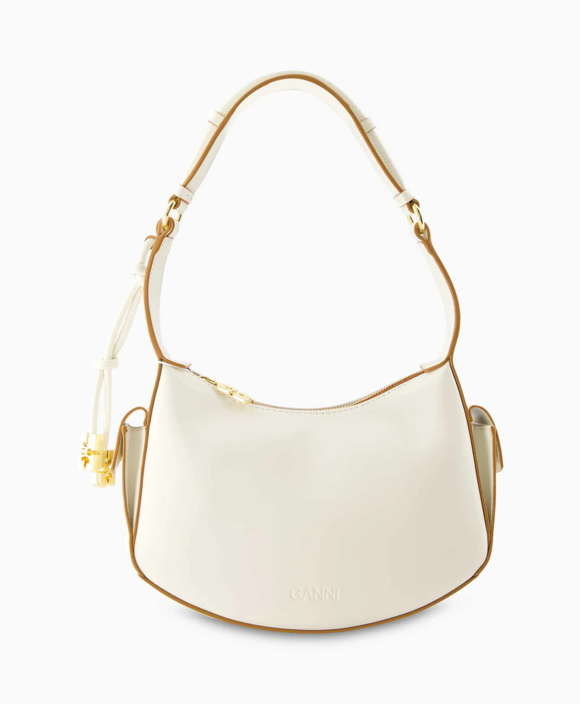 Ganni Schouder / Hand Tas Shoulder Ecru*Dames Tassen