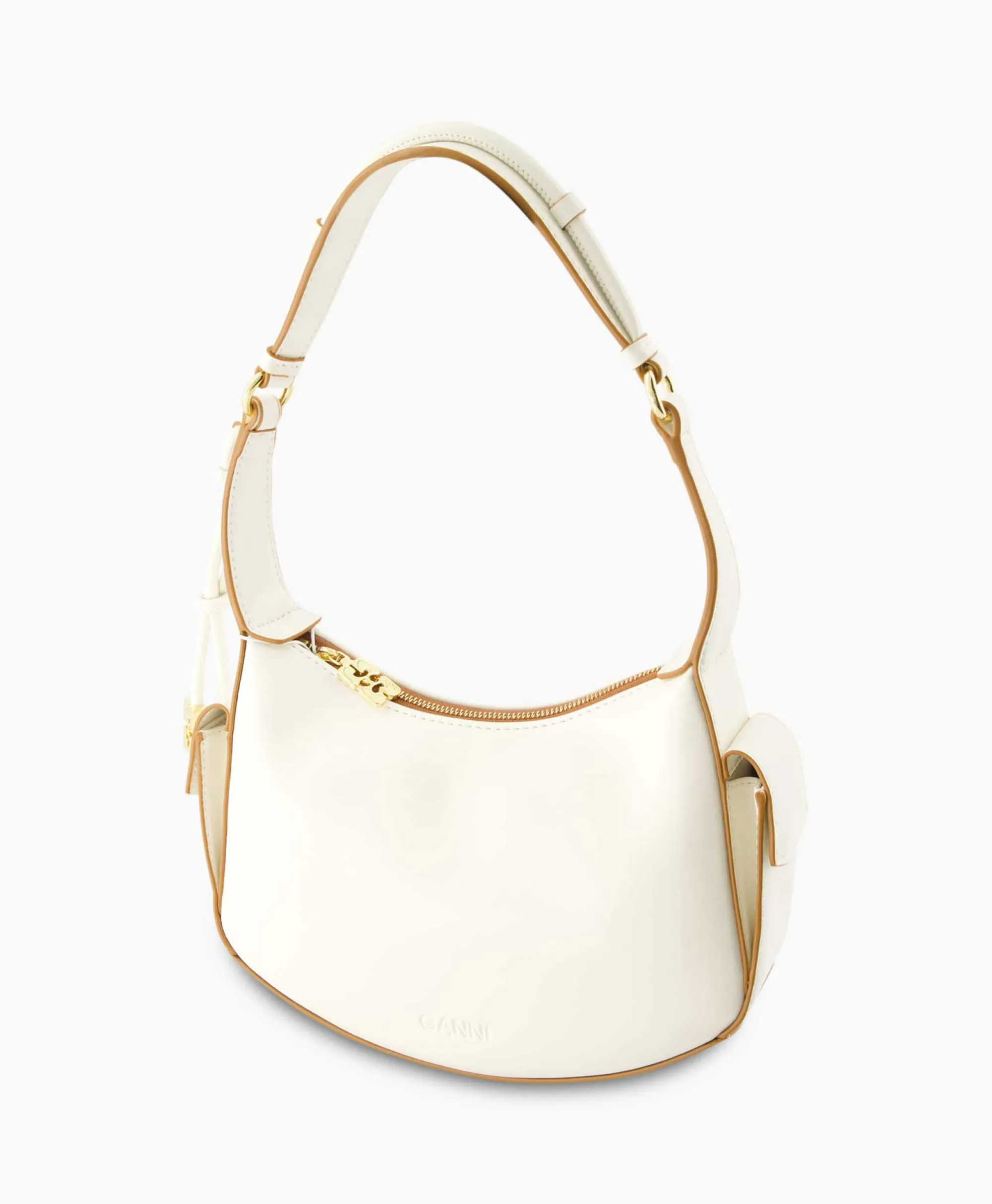 Ganni Schouder / Hand Tas Shoulder Ecru*Dames Tassen